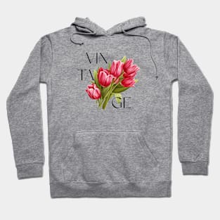 Tulip Vintage Flora Minimalist Art Deco Hoodie